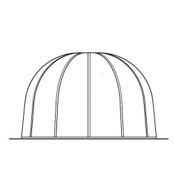 Sfero Abrilios Round Sliding Enclosure 5,74m Transparent