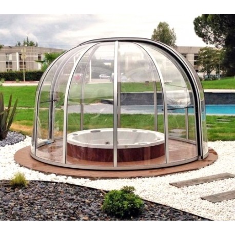 Sfero Abrilios Round Sliding Shelter 3,90m Transparent