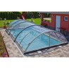 Abri de Piscine Zen mi-haut Abrilios Télescopique pour piscine 600x300