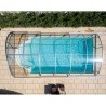 Abri de Piscine Zen mi-haut Abrilios Télescopique pour piscine 600x300