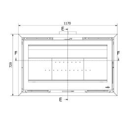 Insert à Bois Ferlux F-1000 Large 14.1 kW Turbo ventilé