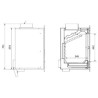 Ferlux F-1000 Inserto de madera ventilado turbo grande de 14,1 kW