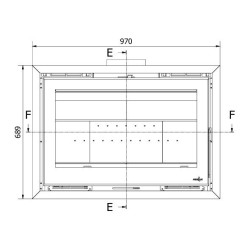 Ferlux F-900 Inserto de madera ventilado turbo grande de 11,8 kW