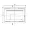 Ferlux F-900 Inserto de madera ventilado turbo grande de 11,8 kW