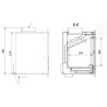 Ferlux F-900 Inserto de madera ventilado turbo grande de 11,8 kW