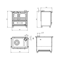 Nordica Extraflame Family 4.5 9kW Cappuccinno Wood Cooker