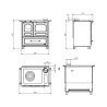Nordica Extraflame Family 4.5 9kW Cappuccinno Wood Cooker
