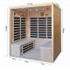 Quatro Panoramic 4-seater Infrared Sauna in VerySpas Spruce