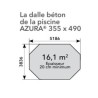 Piscine Bois Ubbink Azura 355x490 H130 Liner Beige