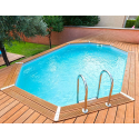 Ubbink Azura Holz Schwimmbad 355x490 H130 Liner Blau