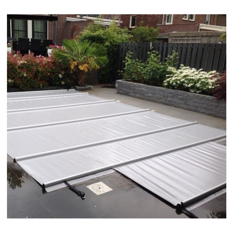 Couverture à barres piscine bois rectangle 6x3m BWT myPOOL gris Couverture à barres piscine bois rectangle 6x3m BWT myPOOL gris