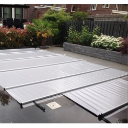 Rechteckige Poolbarabdeckung aus Holz 5x2 Pool'N Box BWT myPOOL