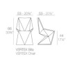 Vertex Silla Chaise Vondom Bleu