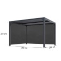 Bioclimatic Pergola 2 Side Curtains 10.80 m2 anthracite aluminium Habrita