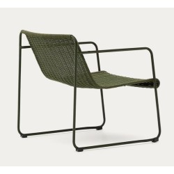 Fauteuil de jardin Rina en acier vert et corde verte VeryForma