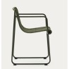 Silla Arvin Swirl en tejido chenilla beige y patas de madera de roble VeryForma