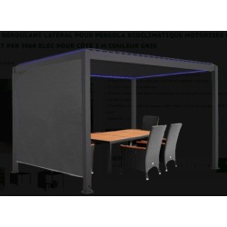 Cortina ciega lateral Pérgola Bioclimática Habrita 3m