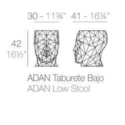 Set di 2 tabourets Adan VONDOM antracite
