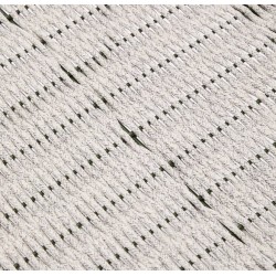 Silla Arvin Swirl en tejido chenilla beige y patas de madera de roble VeryForma