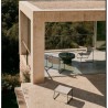 Repose-pieds de jardin Rina en acier vert et corde Gris écru VeryForma