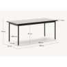 Table de jardin Rina en acier vert et céramique écru VeryForma