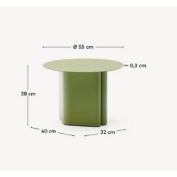 Avin Green Iron Side Table 55cm VeryForma