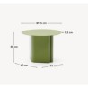 Avin Green Iron Side Table 55cm VeryForma