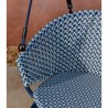 Aliga Hanging Chair in Aluminum and Blue Rattan VeryForma