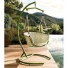 Aliga Hängesessel aus Aluminium und grünem Rattan VeryForma