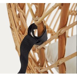 Cadeira Suspensa Kate em Rattan Natural e Aço VeryForma