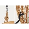 Cadeira Suspensa Kate em Rattan Natural e Aço Cinza Escuro VeryForma