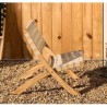 Fauteuil Pliable Beli en bois massif et corde crême VeryForma