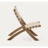 Fauteuil Pliable Beli en bois massif et corde crême VeryForma