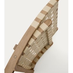 Fauteuil Pliable Beli en bois massif et corde crême VeryForma