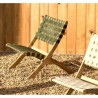 Fauteuil Pliable Beli en bois massif et corde verte VeryForma