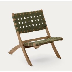 Fauteuil Pliable Beli en bois massif et corde verte VeryForma