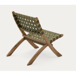 Fauteuil Pliable Beli en bois massif et corde verte VeryForma