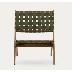 Fauteuil Pliable Beli en bois massif et corde verte VeryForma