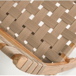 Beli Poltrona Pieghevole in legno massello e corda beige VeryForma