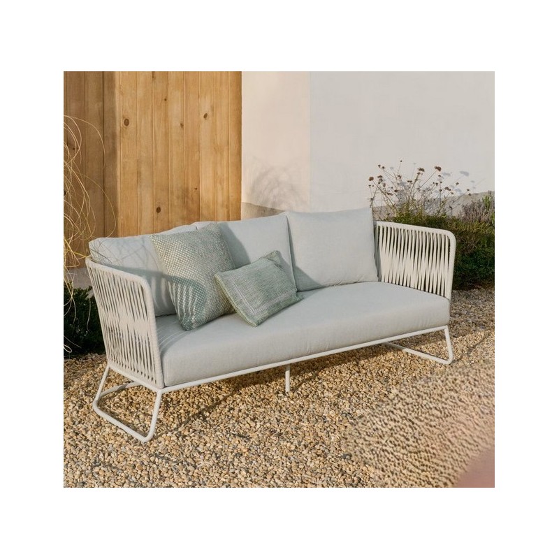 Saco 3-seater outdoor sofa in rope and steel VeryForma