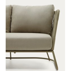 Sofá exterior Saco de 3 lugares em corda verde e aço VeryForma