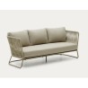 Saco 3-seater outdoor sofa in green rope and steel VeryForma