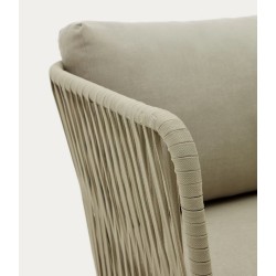 Divano da esterno Saco 3 posti in corda verde e acciaio VeryForma