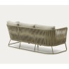 Saco 3-seater outdoor sofa in green rope and steel VeryForma