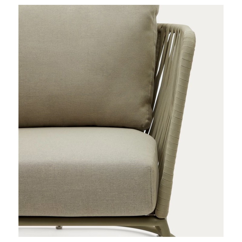 Poltrona externa Saco em corda e aço verde VeryForma