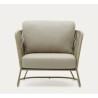 Sillón de exterior Saco en cuerda y acero verde VeryForma