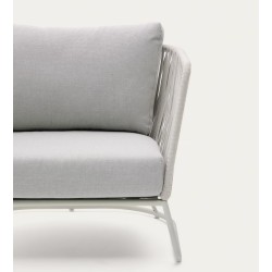 Poltrona externa Saco em corda e aço cinza VeryForma