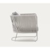 Poltrona externa Saco em corda e aço cinza VeryForma