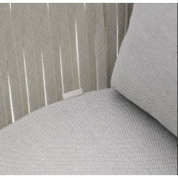 Fauteuil d'extérieur Saco en corde et acier gris VeryForma