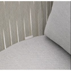 Poltrona externa Saco em corda e aço cinza VeryForma